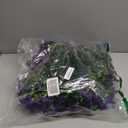 16 Bundles Artificial Flowers for Outdoors Decoration, Fake Pansy Flowers UV Resistant Silk Faux Pansies Spring Plants for Outside Planter Window Box Front Door Yard Home Decor, Purple
