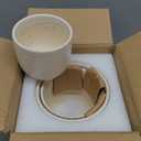 4 + 5 + 6 Inch Ceramic Pots for Indoor Plants, Succulents Plant Pots, Orchid Flower Pot with Drainage Hole, Modern Clay Stoneware Planters, Set of 3 (Milk White, 4+5+6 Inch)