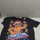 Retro Christmas House Music Gingerbread DJ Techno Rave EDM T-Shirt L