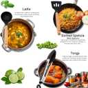 14 Piece Kitchen Utensil Set, with Wooden Handles, Includes Spatula, Whisk, Slotted Spoon - 446F Heat Resistant with Holder for Nonstick Cookware (BPA Free) (Black)