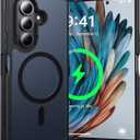 NO.1 Magnetic for Samsung Galaxy Z Fold 7 Case Compatible with MagSafe [Military Grade Drop Tested][Translucent Matte][Anti-Fingerprint] Soft Silicone Bumper for Samsung Fold 7 Case Slim,Black