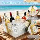 2 PCS Ice Buckets for Parties，Thickened Beverage Tub Large Clear Acrylic Champagne Bucket for Beverage, Wine, Beer, Mimosa Bar Supplies