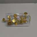 CHICTIE Gold Shower Curtain Hooks, Rustproof Shower Curtain Rings for Bathroom, Metal Shower Hooks for Shower Curtain Rod, Modern Decorative Shower Curtain Hangers Set of 12, Round Heavy Duty Design