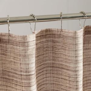 SLEEP ZONE Oatmeal Heather Shower Curtain Waterproof Curtains for Bathroom Decor Bathtub Geometric Shower Curtain 72"  72"