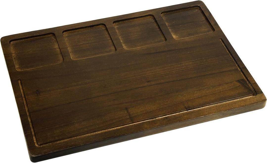 Large Wooden Cutting Board with Grooves and Compartments, for Kitchen, Fruits, Vegetables, Cheese, and Charcuterie Platters