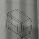 Rectangular Side Table Wooden Walnut L76xW39.5xH55cm.