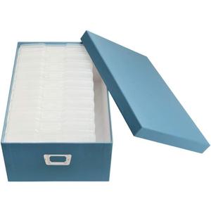 Novelinks Photo Case 4" x 6" Photo Storage Box, 10 Inner Picture Storage Containers & Photo Organizer Cases, Portable Photo Craft Keeper for Photos, Crafts, Cards (Sky Blue, 2Pack)