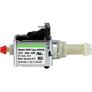 Coffee Machine Water Pump EP5FM Solenoid Valve Pump Parts Compatible For ULKA Pressure Max 15 Bar 120V 60Hz 46W Wide Compatibility With Espresso Machines