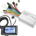 24V 36V 48V Electric Bike Controller Kit 17A 350W Brushless Motor Controller and Ebike LCD Display Electric Scooter Controller Electric Bicycle Speed Controller with Ebike Screen BLDC Controller