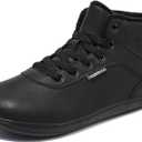 HOBIBEAR Womens Winter Barefoot Shoes Men Wide Toe Box Warm Faux Fur Lined Ankle Sneakers Black, 14 Women/ 13 Men