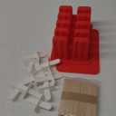 Miaowoof Homemade Popsicle Molds, 10-Cav Non-BPA Silicone Ice Pop Maker, with 50 Sticks, 50 Bags, 10 Reusable Sticks, Funnel, Brush and Ice Pop Recipe (Red)