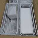 ODesign 4 Tier Height-Adjustable Shower Caddy Hanging Anti-Swing-Over The Shower Head Caddy-Storage Organizer Bathroom Shelves Basket-White