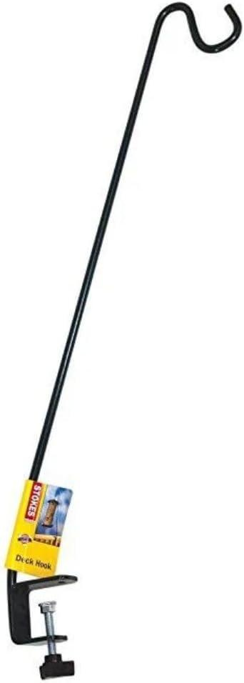 More Birds 33-Inch Clamp-On Deck Hook, Steel, Bird Feeders, Plants, and Windchimes, Black More Birds 33-Inch Clamp-On Deck Hook, Steel, Bird Feeders, Plants, and Windchimes, Black