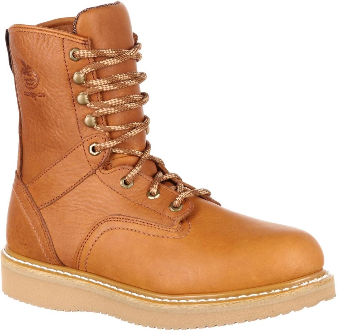 Georgia Boot Wedge Steel Toe Work Boot (Brown, 13)
