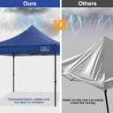 KAMPKEEPER Canopy Replacement Top Cover Roof for 10x10 Peak Pole Straight Leg Canopy Tent,PU-Coated 500D Polyester UV Waterproof,for Outdoor Commercial Garden Sun Shade(Top Only) (Navy Blue)
