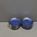 DaYammi 100PCS Blue and Gold Plastic Plates - 10 inch Clear Blue Gold Dinner Plates - Hammer Pattern Design - Fancy Disposable Plates - Heavy-Duty Party Plate for All Occasions