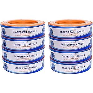 ChoiceRefill Compatible with Diaper Genie Pails, 8Pack, 2600 count