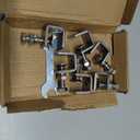 Stainless Steel C Clamps, Mini Tiger Clamp Set for Mounting, Heavy Duty Metal U Clamps, Small Desk G-Clamp with 0.79 Inch Stable Wide Jaw Opening for Metal Working Woodworking Welding Building (6pcs)