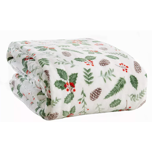 Fleece/Sherpa Throw Blanket - Super Soft Printed Blanket for Couch, Chair, or Bed - Cozy, Luxurious Plush Throw Blanket - Throw 50" x 60", Red/Black Buff Check