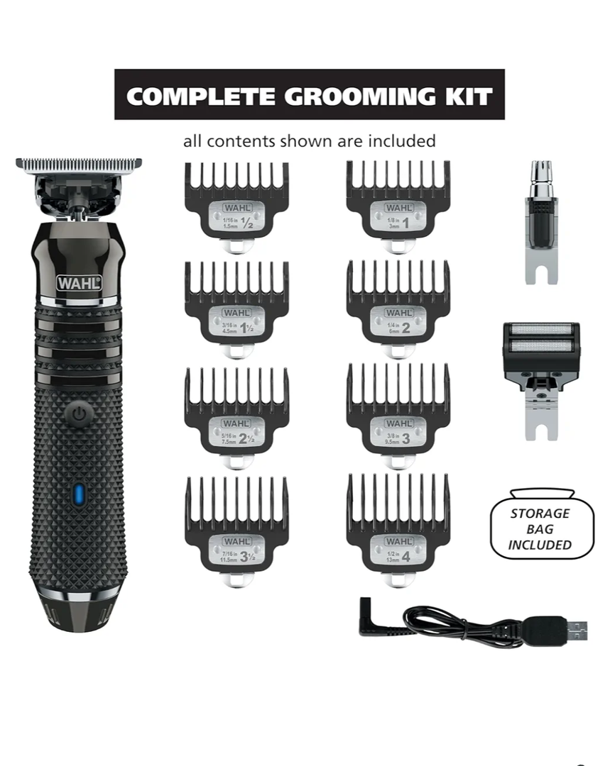 Wahl USA Pro Series High Visibility Skeleton Style Trimmer, Lithium-Ion Cordless USB Rechargeable All in One Shaving & Close Cutting Beard Trimmer for Men with Near Zero Gap Blade – 3026018