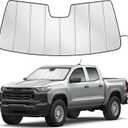 Windshield Sun Shade Compatible with Chevy Colorado 2023-2026, Foldable Truck Sunshade Shield with Storage Pouch, Front Windshield Window Sun Shade Cover for UV Heat Blocker & Interior Protector