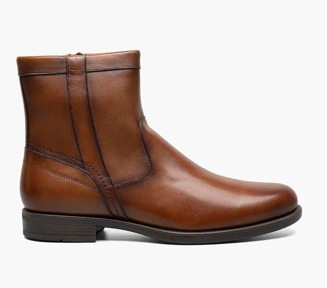 Ankle Boots Chunky Low Heel Fashion Round Toe Side Zipper Short Chelsea Boots,Size 8,5