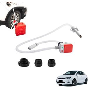 Saker Sakerplus Automatic Fuel Transfer Pump with Auto-Stop, 3 Tank Adapter,9.08L per Min, Battery or USB Powered, 51" Hose,Fast and Safe Portable Gas Can Pump for Oil, Diesel,Gasoline