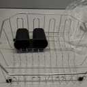 GSlife Small in Sink Dish Drying Rack - Stainless Steel Compact Dish Drainer for RV Kitchen Apartment Sink, Rust Resistant Inside Sink Rack, 12 Person Households, 11.6" W x 13.4" L, Silver