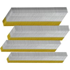 15 Gauge 304 Stainless Steel DA Angled Finish Nails, 34-Degree, 1200-Pack (2-1/2", 2", 1-1/2, 1-1/4" 300 Per Sizes) Assorted Size Project Pack, for Pneumatic, Electric Angled Finish Nailer