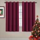 H.VERSAILTEX Blackout Curtains for Living Room/Bedroom Ultra Soft and Smooth Thermal Insulated Grommet Red Blackout Curtains for Christmas, 52 by 63 inch Long - Single Panel