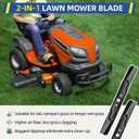 GICOOL 942-04308 High Lift Mower Blade for Troy Bilt Bronco Pony Mustang Cub Cadet 42" Deck Riding Mower, Replace 942-04308A 942-04308-X 942-04312 742-04312, 1 Pack