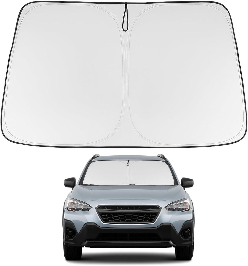 Proadsy 2025 Upgrade Windshield Sun Shade Custom Fit Subaru CrossTrek 2018-2024 2025 4-Layer Foldable Front Sunshade Protector Sun Visor Blocks UV Rays Keep Car Cooler