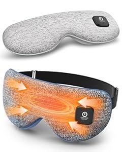 Heated Eye Mask - Cordless Eye Mask for Dry Eyes, Eye Relief, Improved Sleep, Washable Eye Heating pad for Travel and with Replaceable Shell