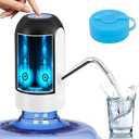 Myvision Water Dispenser for 5 Gallon Bottle, Portable USB Charging Electric Water Pump, Drinking Water Jug Pump for Home, Kitchen, Living Room, Office, Camping, Universal for 3-5 Gallon (Black)