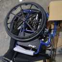 Drive Medical Blue Streak Lightweight Foldable Wheelchair - Enhanced Mobility Support - Durable Construction - Padded Comfort - Swing-Away Leg Rests - Desk Arms - Blue/Black - 20 Inch Seat