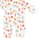 3 pack Magnetic Me 100% Organic Cotton Magnetic Baby Footie Pajamas | Super Soft Cotton Fabric | Size Preemie