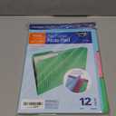 Find It File Folder Notepad - Pack of 12, 9.5 x 12.5 Inch Notebook Organizer Folders for Filing, Document, and Clipboard Organization