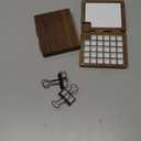 2 Pcs Portable Watercolor Palette with Clips 29 Grids Travel Watercolor Palette Walnut Wood Paint Palette Wooden Mini Paint Tray Box for Artists Outdoors Travel Sketchbook Gouache Painting Kit