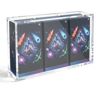 3 x 2PCS Clear Acrylic Case for 3 MTG Commander Decks, TCG Display Storage Box