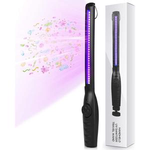 UV Light Sanitizer, Portable UV Light Disinfection Lamp USB Rechargeable Ultraviolet Light Sanitizer for Home Hotel Travel Car Kills 99% of Germs Viruses & Bacteria UV light Sanitizer Wand 1 Pack