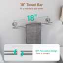 4PCS Brushed Nickel Bathroom Accessories Set, 18-Inch Towel Bar Set