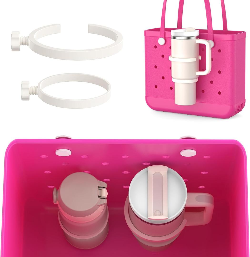 OUTXE 2 Pack Cup Holder for Bogg Bag, Fits 16-40oz Stanley, Insert Drink Holder Attachment Compatible with All Bogg Bags & Simply Southern Beach Tote Bag