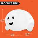 JOYIN Halloween Inflatable Outdoor Decorations, 4.5ft Inflatable Cute Ghost Decoration Lying On The Roof with LEDs, Halloween Blow Up Yard Decor for Parties Roof Decor White