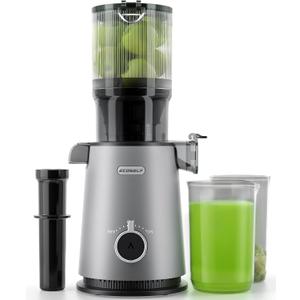 Cold Press Juicer with Wide Mouth Feed Chute, Masticating Juicer Easy to Assemble
