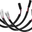 4 Pcs Motorcycle Turn Signal Cable Adapter Connectors Fit for Suzuki Motorcycle Turn Signal Wiring Plug Connector