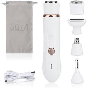 Pack Of 2 4-in-1 Facial Hair Removal for Women, Electric Painless Shaver, USB Rechargeable, Lip Chin Cheek Trimmer