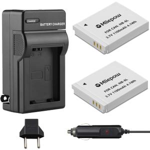 2 Pack NB-6L/NB-6LH Battery and Charger kit Compatible with Canon PowerShot SX540 HS, SX530 HS, SX520 HS, SX510 HS, SX500 HS, SX170 is,SX700 HS, SX710 HS,SX610 HS, SX600 HS, S120, D30, S90