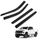 Silverado Rain Guards - Window Visors for 2019-2025 2026 Chevrolet Chevy Silverado/GMC Sierra 1500 Crew Cab, Out-Channel Side Window Rain Guards for Silverado Accessories, 4PCS, Black