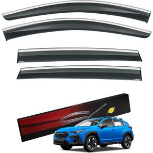 Rain Guards Compatible with Subaru Crosstrek 2024 2025 2026 & Impreza 2024-2026 Side Window Deflectors Window Rain Guards Out-Channel Guard Deflector Vent Visor-4pcs