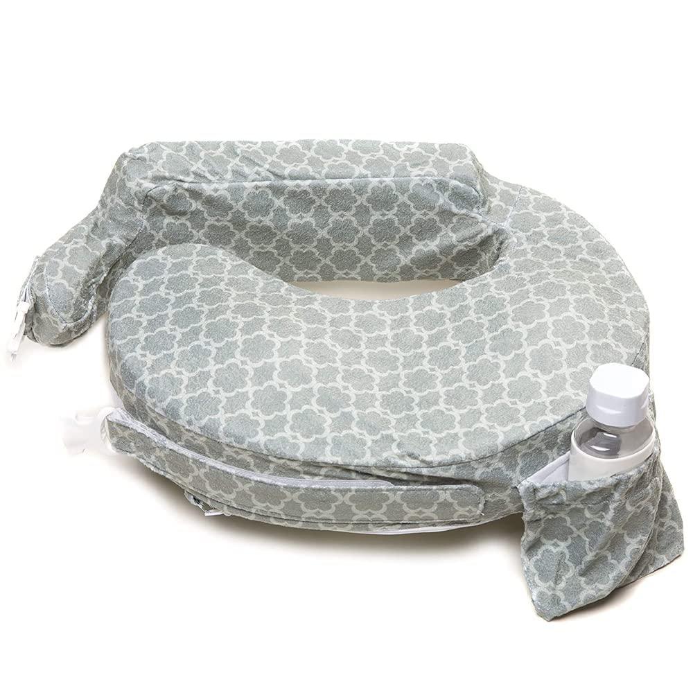 My Brest Friend Nursing Pillow - Deluxe - Flower Key Gray